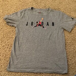 Jordan Heather Gray boys Tee with Iconic Logo